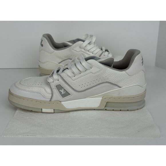 Louis Vuitton LV Trainer White Leather Men's Sneakers Size 9 - Picture 7 of 12